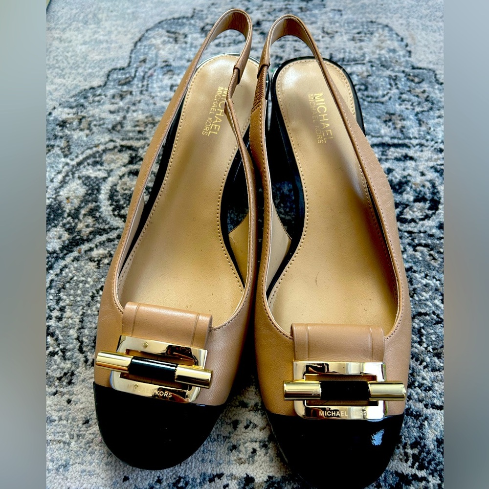 Michael Kors Cap Toe Slingbacks